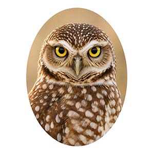 Burrowing Owl Close-Up Face